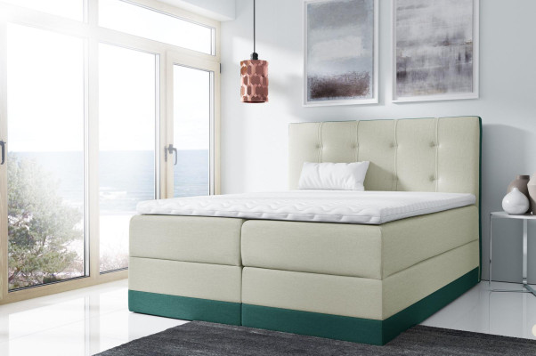 Ehebett Bett Rosa Polsterbett Betten Boxspring Bett Doppelbett mit Matratze Neu