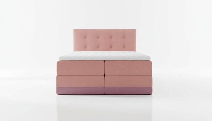 Ehebett Bett Rosa Polsterbett Betten Boxspring Bett Doppelbett mit Matratze Neu