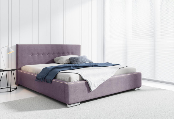 Bettrahmen Doppelbett Bett Ehebett Betten Polsterbett Schlafzimmer Grau Neu
