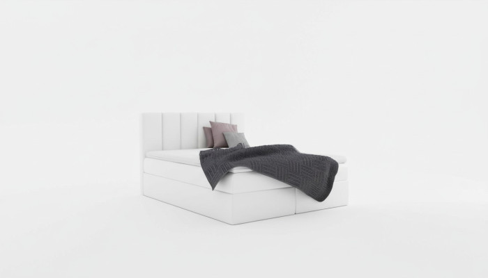 Boxspringbett Doppelbett Bett mit Bettkasten Ehebett Betten Polsterbett Weiß Neu