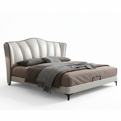 Betten Textil Hotel Luxus Polster Sitz Leder Italien Designer Bett Schlafzimmer