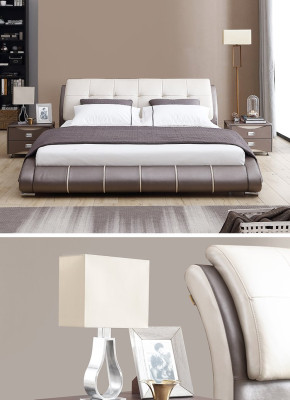 Design Leder Bett Polster Doppel Hotel Betten Schlaf Zimmer Ehe 180x200 cm