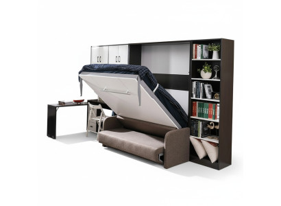 Schrank Bett mit Sofa Polster Wand Schränke Schlaf Bett klapp Möbel + Couch Neu