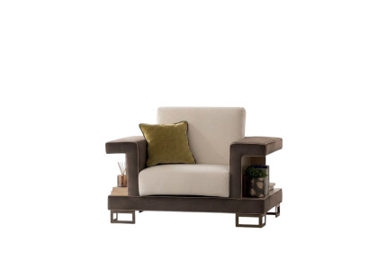 Sessel Design Stuhl Polster Club Relax Neu Textil Stoff Lounge Fernseh 1 Sitzer