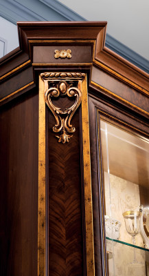 Vitrine Schrank Klassische Vitrinen Wohnzimmer Schränke Deko Anrichte Neu