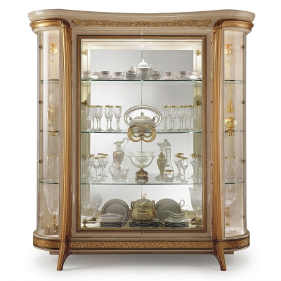 Vitrine Schrank Vitrinen Wohnzimmer Schränke Schau Design Italienische Möbel Neu