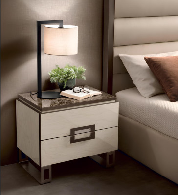 Bett 2x Nachttisch 3 tlg. Schlafzimmer Set Design Modern Luxus Betten Möbel Neu