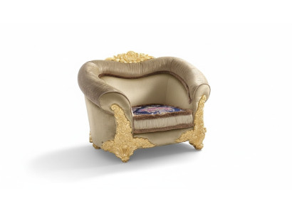 1 Sitzer Sessel Design Art déco Stuhl Polster Club Neu Relax Stoff Textil Lounge