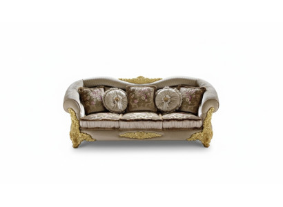 Möbel Textilsofa Barock 3 Sitz Klassischer Dreisitzer Sofa Couch Polster