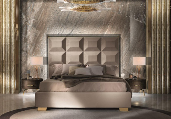 Modern Bett Luxus Betten Chesterfield Möbel Barock Hotel Textil Schlafzimmer