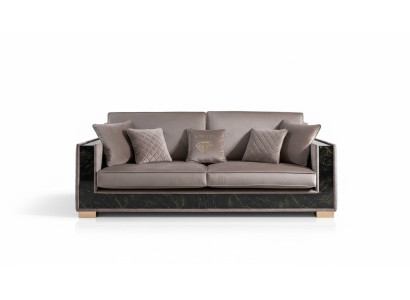 Sofa Dreisitzer Couch Polster Design Sitz Sofas Zimmer Möbel Stoff 3er Modern