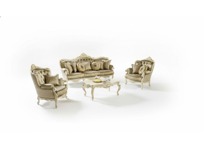 Komplett Set Sofagarnitur 3 1 1 Sitzer + Couchtisch Designer Wohnlandschaft Sofa