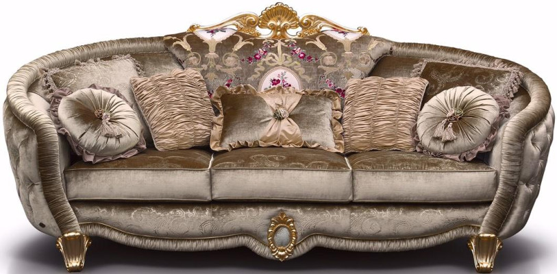 Klassische Polster 3 Sitzer Textil Couchen Textil Sofa Sofa Dreisitzer Couch Neu