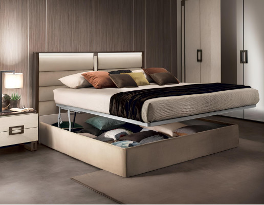 Schlafzimmer Bett Nachttisch Kommode Spiegel Polsterbett Doppelbett Set 5tlg.