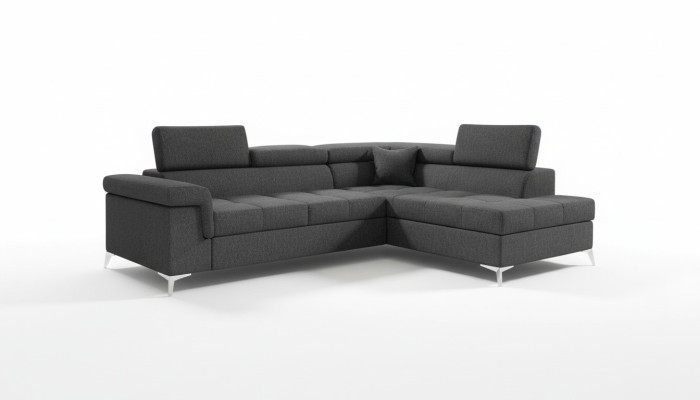 Ecksofa L-Form Sofa Couch Design Polster Schlafsofa Textil Bettfunktion Textil