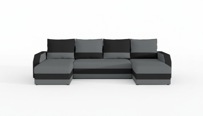 Eck Stoff Ecksofa U-Form Sofa Couch Design Couch Polster Textil Modern Textil