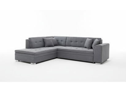Ecksofa L-Form Designer Wohnlandschaft Sofa Couch Polster Sitz Garnitur Textil