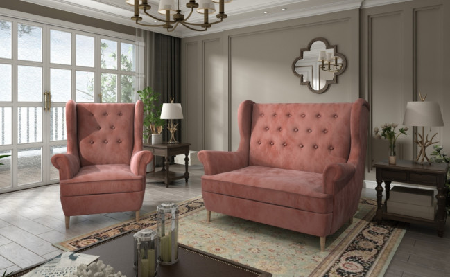 Chesterfield Couch Polster 2+1 Sitzer Polstermöbel Couchen Sofagarnitur Sofas