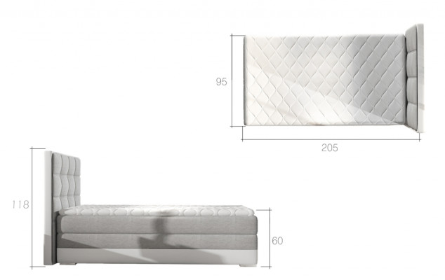 Luxus Designer Polsterbett Bett Betten Designerbett NEU 90x200cm