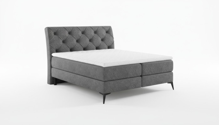 Chesterfield Silber Polsterbett Doppelbett Betten Big XXL Designer Luxus