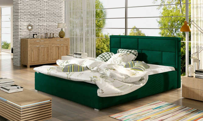 Designer Bett Schlafzimmer Betten Textil Hotel Luxus Polster Robustes