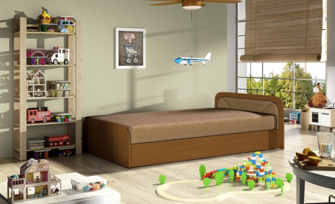 Kinder Zimmer Polsterbett Bett Betten Holz Schlaf Sofa Matratze 80x190cm Neu