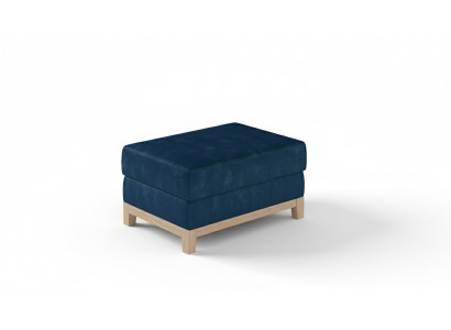 Design Polster Hocker Fußhocker Ottomane Sitz Chaise Gepolstert Pufa Blau