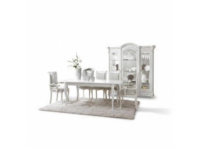 Klassische Esszimmer Set Tisch + 6 Stühle Garnitur Tische Gruppe Stuhl Textil