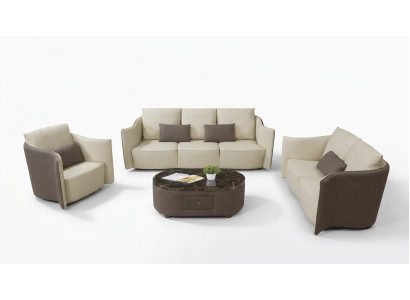 Sofagarnitur 3+2+1 Sitzer Set Sofa Design Polster Modern Couchen Couch