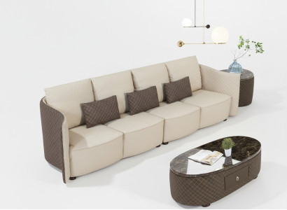 Sofa Couch Polster Sofas 4 Sitzer Textil big xxl Wohnzimmer Couchen Leder