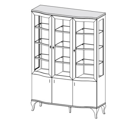 Klassische Schränke Vitrine Vitrinen Holz Edler Luxus Glas Schrank Holz
