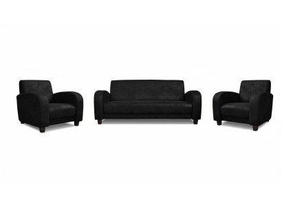 Sofagarnitur Moderne 321 Sitzer Ledersofa Couch Wohnlandschaft Garnitur