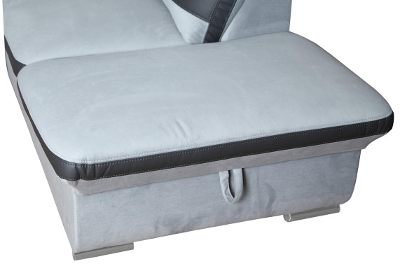 Ecksofa Eck Wahl Leder Stoff Polster Textil Bett Kasten Couch Sofa Ecke