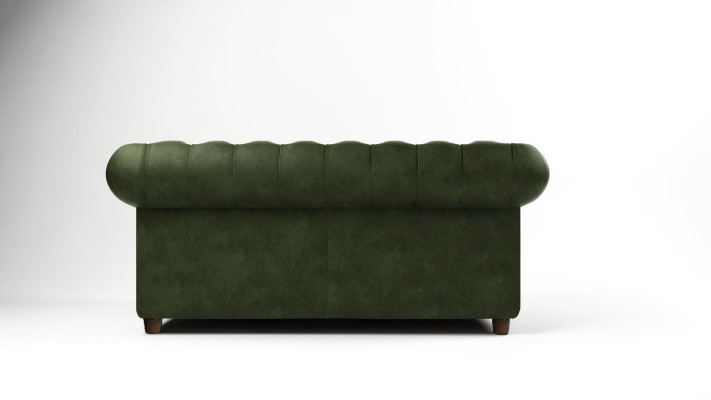 Chesterfield Luxus 2 Sitzer Couch Polster Sofa Stoff Couchen Garnitur Neu