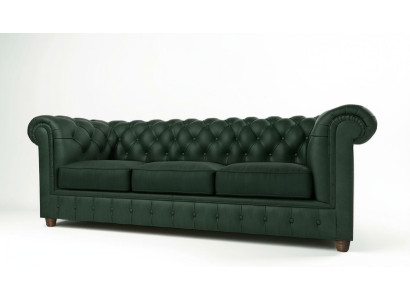 Chesterfield Couch Sofa Polster 3 Sitzer Couchen Sitz Garnitur Sofas Grüne