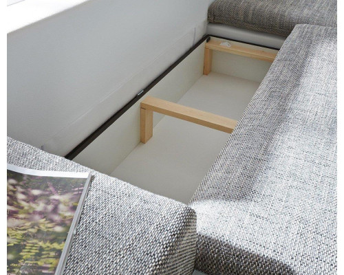 Schlafsofa Design Ecksofa L-form Bettfunktion Textil Couch Sofas Stoff