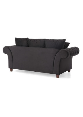 Design Sofa 2 Sitzer Chesterfield Stoff Couch Sofa Polster Sofas Zweisitzer Neu