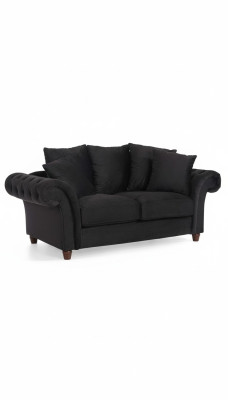 Design Sofa 2 Sitzer Chesterfield Stoff Couch Sofa Polster Sofas Zweisitzer Neu