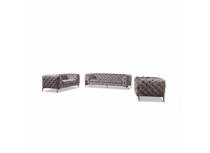 Designer Chesterfield Sofagarnitur Sofa Couch Polster Set 321 Sitzgarnitur Neu
