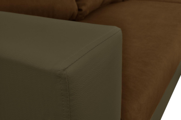 Sofa L-Form Ledersofa Textil Couch Wohnlandschaft Ecksofa Garnitur Polster