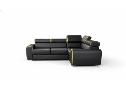 Design Ecksofa L-form Bettfunktion Couch Leder Textil Sofas Couchen