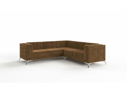 Design Ecksofa Sofa Lform Couch Polster Klassische Couchen Eck Sofas Braun Neu