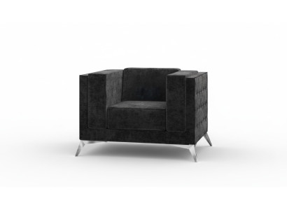 Chesterfield Sessel Couch 1 Sitzer Sofa Textil Stoff Couchen Polster Neu