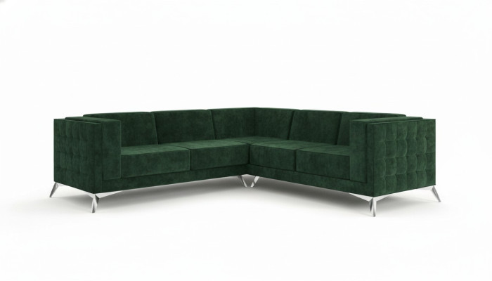 Sofa L-Form Chesterfield Couch Wohnlandschaft Garnitur Design Klassische