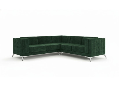 Sofa L-Form Chesterfield Couch Wohnlandschaft Garnitur Design Klassische