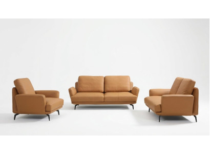 Ledersofa Sofagarnitur Deko 3+2+1 Sitzer Set Polstersofa Garnitur Couch