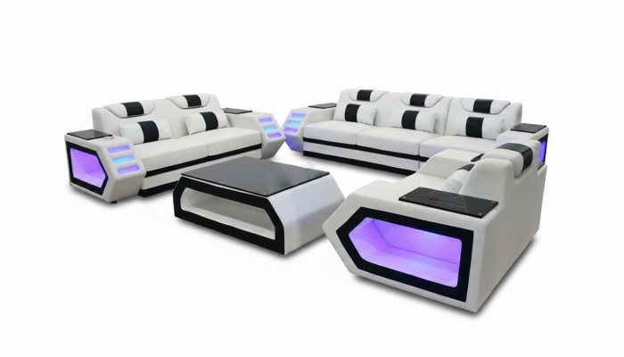 sofagarnitur weiße couch set 321 sitzer polster eckgarnituren wohnzimmer sofas