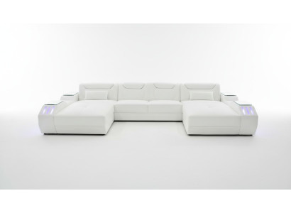 Leder Ecksofa U-förmiges Sofa Modernes Sofa Ecksofa Weiches Wohnbereich Design