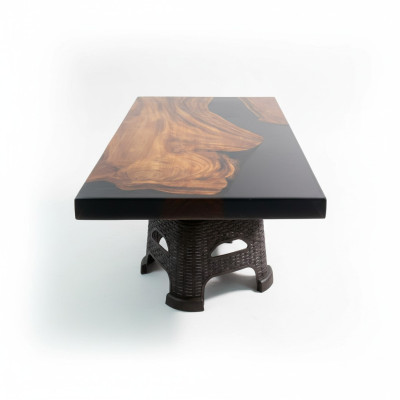 Couchtisch River Table Massiv Tische 100x60 Flusstisch Echtes Holz