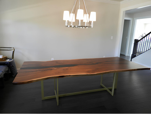Flusstisch Esstisch River Table Massiv Tische 240x100 Epoxidharz Meer